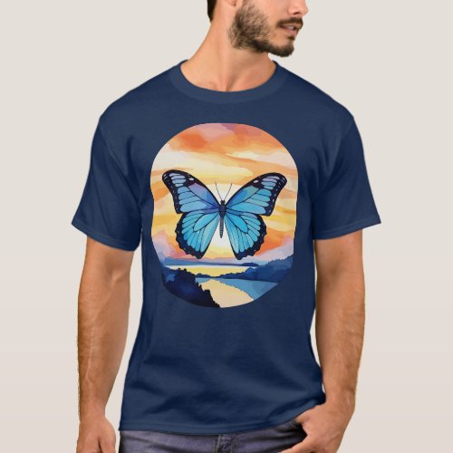 Blue Morpho Butterfly 32 T_Shirt