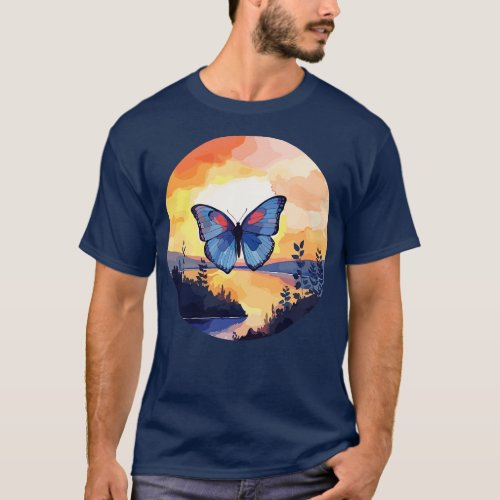 Blue Morpho Butterfly 34 T_Shirt