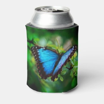 Blue Morpho Butterfly Can Cooler by TheWorldOutside at Zazzle