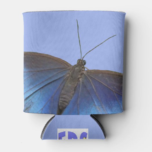 Blue Morpho Butterfly Can Cooler
