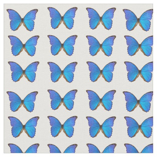 Blue Morpho Butterfly cotton fabric