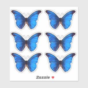 Blue Morpho Butterfly Custom Cut Vinyl Sticker