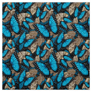 Blue Morpho Butterfly Fabric