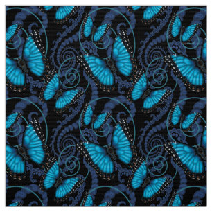 Blue Morpho Butterfly Fabric