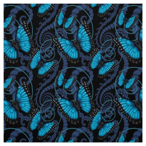 Blue Morpho Butterfly Fabric