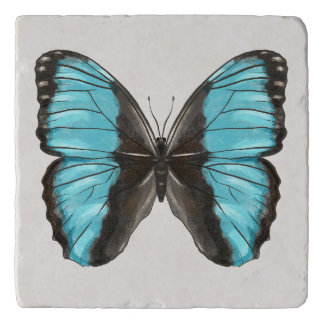 Blue Morpho Butterfly Insect Art Nature Lover Trivet