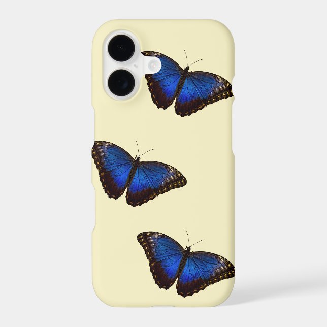 Blue Morpho Butterfly Iphone Case (Back)