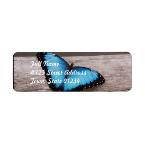 Blue Morpho Butterfly Label