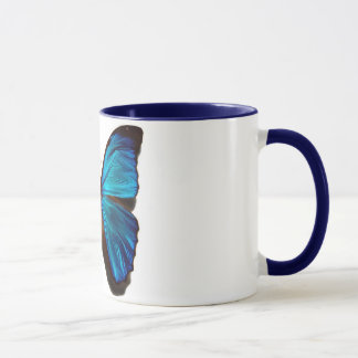 Blue morpho butterfly mug