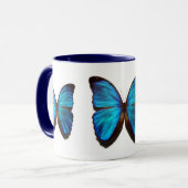 Blue morpho butterfly mug (Front Left)