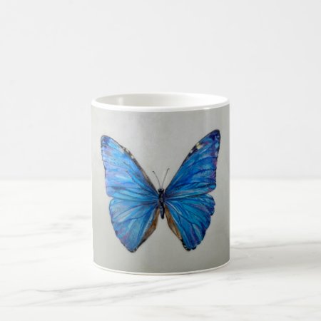 Blue Morpho Butterfly Mug 14 Oz.