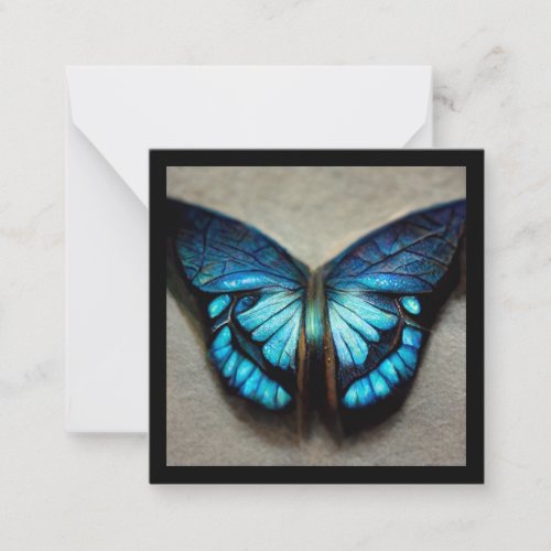Blue morpho butterfly note card
