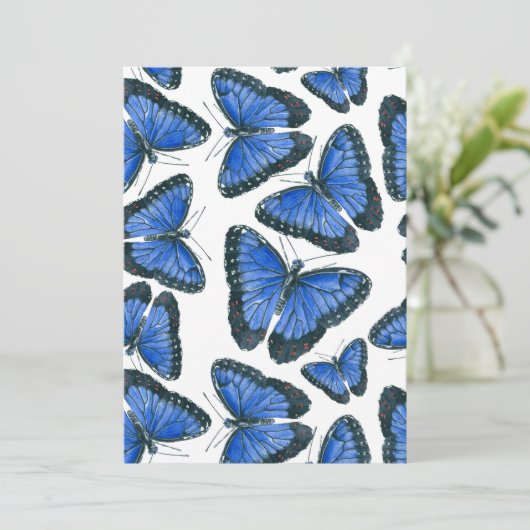 Blue morpho butterfly pattern design (Standing Front)