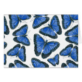 Blue morpho butterfly pattern design cards (Front Horizontal)