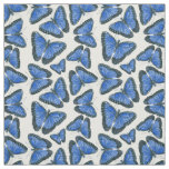 Blue morpho butterfly pattern design fabric