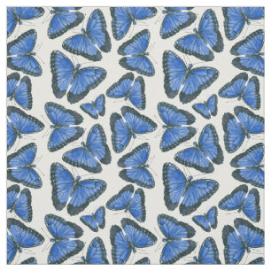 Blue morpho butterfly pattern design fabric