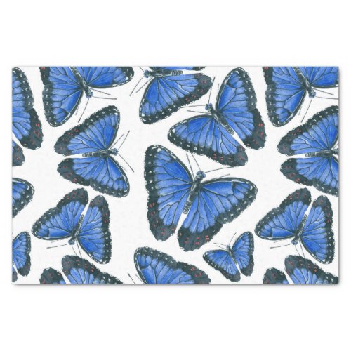 Blue morpho butterfly pattern design tissue paper