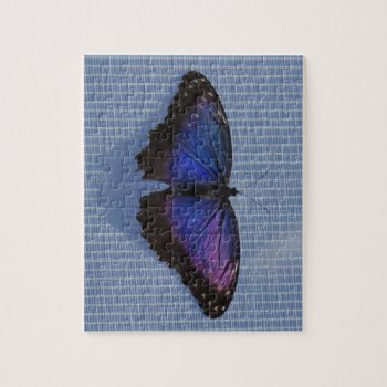 Blue Morpho Butterfly Puzzle by PamelaRaeCreations at Zazzle
