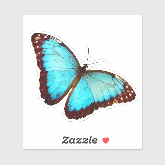 Blue Morpho Butterfly Sticker (Sheet)