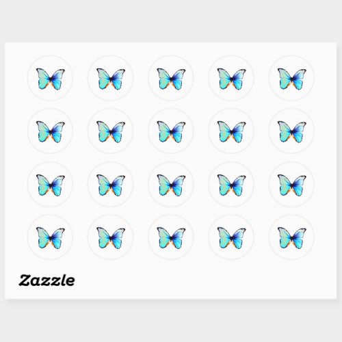 Blue Morpho Butterfly Stickers