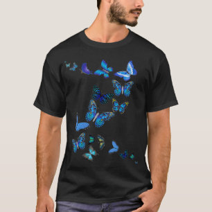 Blue Morpho Butterfly Swarm T-Shirt