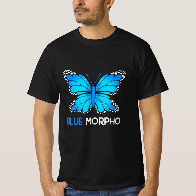 Blue Morpho Butterfly T-Shirt (Front)