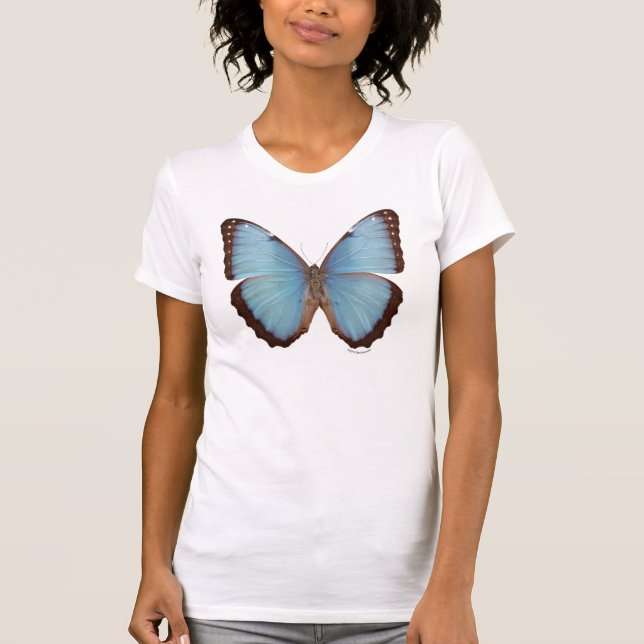 Blue Morpho Butterfly T-Shirt (Front)