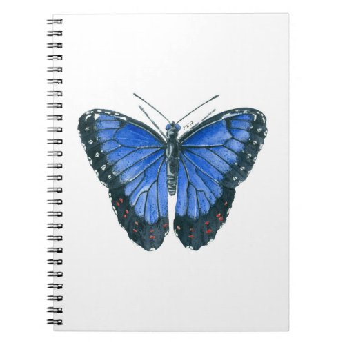 Blue Morpho butterfly watercolor painting Notebook