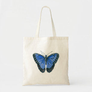 Blue Morpho butterfly watercolor painting Tote Bag