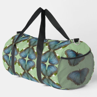 Blue Morpho Butterfly Wing Pattern Duffle Bag