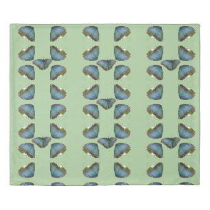 Blue Morpho Butterfly Wing Pattern Duvet Cover