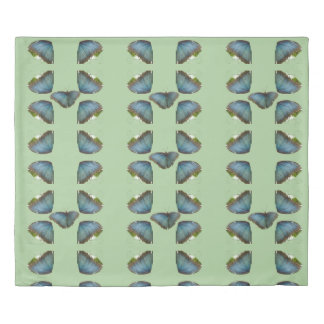 Blue Morpho Butterfly Wing Pattern Duvet Cover