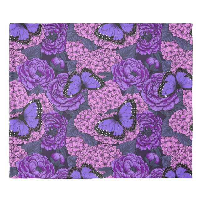 Blue morpho garden 2 duvet cover (Front)