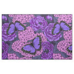 Blue morpho garden 2 fabric