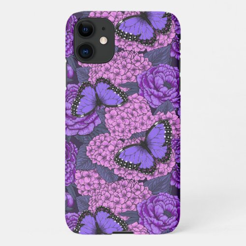 Blue morpho garden 2 iPhone 11 case