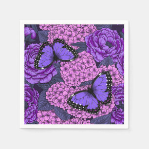 Blue morpho garden 2 napkins