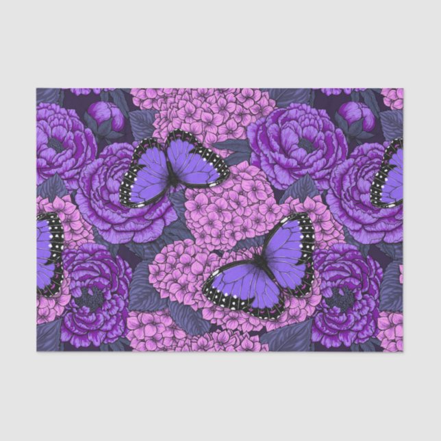 Blue morpho garden 2 tissue paper (Front)