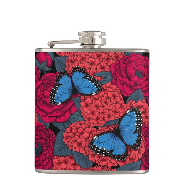 Blue morpho garden flask (Front)