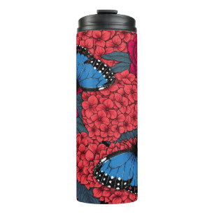 Blue morpho garden thermal tumbler