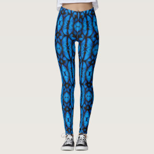 Blue Morpho Nexus Iridescent Butterfly Wing Geom Leggings