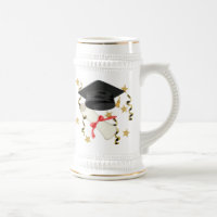 Blue Mortar and Diploma Graduation