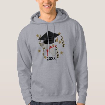 Blue Mortar And Diploma Graduation Hoodie by Spice at Zazzle