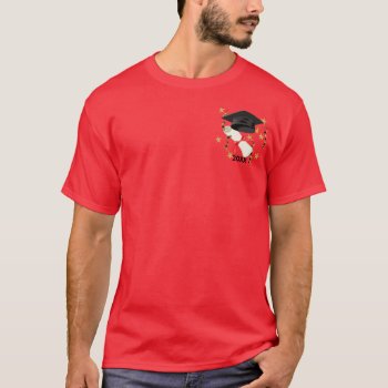 Blue Mortar And Diploma Graduation T-shirt by Spice at Zazzle