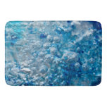 Blue Mosaic - Abstract Blue Silver Bubbles Bath Mat at Zazzle