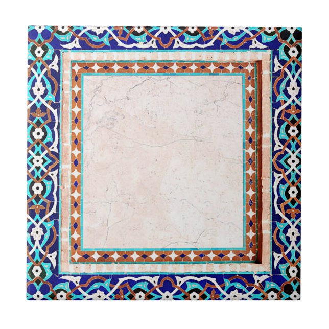 Blue Mosaic Ceramic Tile (Front)
