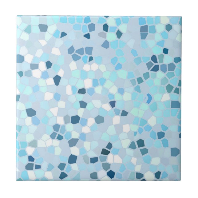 Blue Mosaic Ceramic Tile (Front)