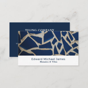 Blue Mosaic, Floorer, Tile Installer Business Card