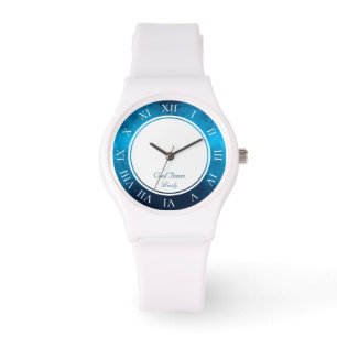 Blue Mosaic Geometric Pattern Watch