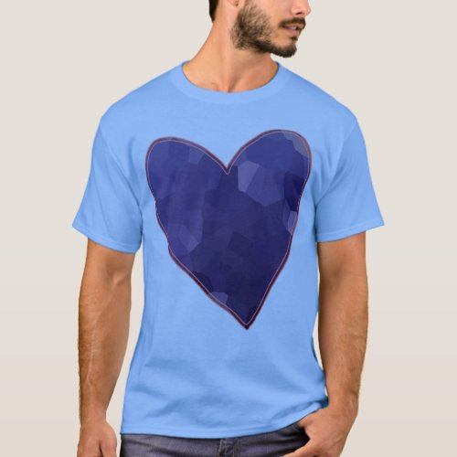 Blue Mosaic Heart T_Shirt