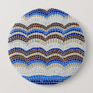 Blue Mosaic Huge Round Button